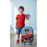 Cars Karakterli Erkek Çocuk Mavi Kabin Boy Çekçekli Valiz