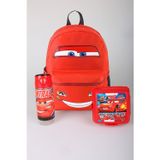 Cars Lisanslı Cars Brick Champion's Colleciton 32 Cm Tek Bölmeli Küçük Boy Anaokul Çantası,Beslenme Kabı,Matara Seti