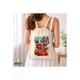 Cars Mcqueen Büzgülü Keten Çanta C061