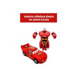 Cars Robota Dönüşen Oyuncak Araba - Şimşek Mcqueen Robot Araba - Kırmızı