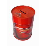 Cars Şimşek Mcqueen Metal Kumbara Orta Boy Orjinal Lisanslı 1 Adet Arabalar Kırmızı Kumbara Teneke