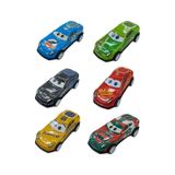 Cars Şimşek Mcqueen Metal Spor Araba Seti Çek Bırak Cars Oyuncakları 6 Lı