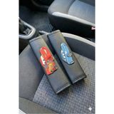 Cars Şimşek Mcqueen ve Sally Temalı Deri Emniyet Kemeri Kılıfı - 2'li Set