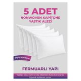 Çarşafçı Hanım 5 ADET KAPİTONE YASTIK ALEZİ - FERMUARLI - 50x70cm - NonWoven