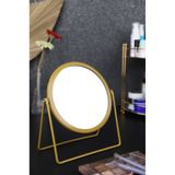 ÇARŞI HANEM Gold Metal Makyaj Aynası Ayarlanabilir Masa Üstü Metal Ayna
