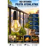 ÇARŞI HANEM Taşınabilir Güneş enerjisi Ve Solar USB Şarjlı Led Ampül Outdoor Kamp Bahçe Lambası 10W Askılı Kırılmaz Led Işık