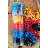 Çarşı Shop Büyük Boy Tüp Saç Örgü Lastiği Renkli Perma Lastik Ince ve Küçük.