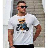 ÇARŞI47 T-Shirt Erkek Yetişkin Baskılı Tişört 3D Baskı Kalitesi ile - Beyaz - 2XL