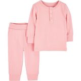 Carter's Carters Kız Bebek Pantolon Purelysoft 2'li Set - Pembe - 1 Ay