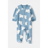 Carter's Erkek Bebek Mavi Polar Tulum - 9 Ay