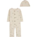 Carter's Erkek Bebek Uzun Kollu Tulum Set 2'li Paket - 1 Yaş - Beyaz