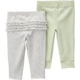 Carter's Kız Bebek 2'li Pantolon Set - 3 Ay - Klasik - Çok Renkli