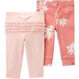 Carter's Kız Bebek 2'li Pantolon Set - Prematüre - Klasik - Çok Renkli