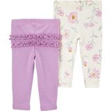 Carter's Kız Bebek 2'li Pantolon Set - Yenidoğan - Klasik - Çok Renkli