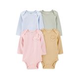 Carter's Kız Bebek 4'lü Body Uzun Kollu