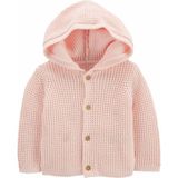 Carter's Kız Bebek Hırka Pembe Yumuşak Kumaşlı Düğmeli Tasarım Özellikleriyle Şık - 3 Ay