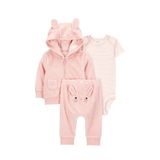 Carter's Kız Bebek Pembe 3Lü Hırkalı