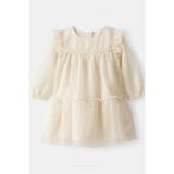 Carter's Kız Bebek Simli Tül Elbise Ekru 1T558210 - 3 Ay