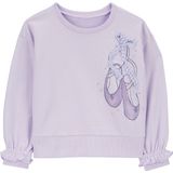 Carter's Küçük Kız Çocuk Sweatshirt - Mor - 3 Yaş