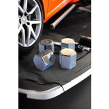 Cartex Krom Sibop Kapağı 4'lü Set Gri Tüm Araçlara Uyumlu