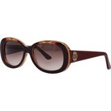 Cartier F Butte Rfly Gold Cat Eye Kahvarengi Kırmızı Altın Kedi Gözü Bayan Güneş Gözlüğü T8200939 - Kırmızı - Kahverengi