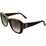 Cartier F Butte Rfly Gold Cat Eye Kahvarengi Kırmızı Altın Kedi Gözü Kadın Güneş Gözlüğü T8200937 - Kahve