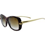 Cartier Panthere De Havana Red Black Gold Cartier Cat Eye Havana Kırmızı Siyah Altın Kahverengi Güneş Gözlüğü T8201060 - Altın - Kırmızı