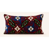Cartiva Geleneksel Ipek Pamuk Yastık Kılıfı 60X39 cm - Mavi - Kahverengi