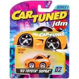 Cartuned Jdm Seri 1 1993 Supra A90 Diecast Oyuncak Araba, Turuncu, Metal Gövde