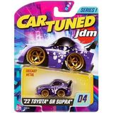 Cartuned Jdm Seri 1 2022 Gr Supra, Mor, Diecast Metal Oyuncak Araba, Figürü
