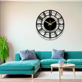 Cartvilla Morden Metal Duvar Saati, Oturma Odası, Yatak Odası, Ofis, Mutfak için, Ev ve Salon için Şık Duvar Saati, Tasarımcı Büyük Boy Modern (Stil -12, 40 cm)