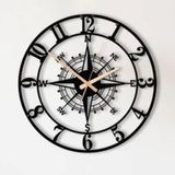 Cartvilla Morden Metal Duvar Saati, Oturma Odası, Yatak Odası, Ofis, Mutfak için, Ev ve Salon için Şık Duvar Saati, Tasarımcı Büyük Boy Modern (Stil -6, 50 cm)