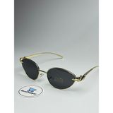 Cartyy V7 Siyah Güneş Gözlüğü Cateye Gold Çerçeve 55 Ekartman