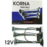 CARUB 3LÜ HAVALI KORNA KROM 12V