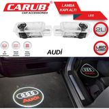 Carub Audi Uyumlu LED Kapı Altı Logo Işığı – 2’li Set - Siyah