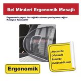 Carub Bel Arkası Masajlı Sırtlık Ortopedik Siyah