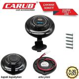 Carub Çakmak Soketi 9-30V Marine 1 Type C+1 Usb