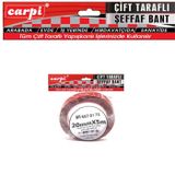 Carub Carpi Şeffaf 20x5 Poşetli Çift Taraflı Bant