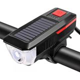 Carub Çok Fonksiyonlu Bisiklet Farı | Led Fener, Alarm, Kornalı, Solar & Usb Şarjlı, Su Geçirmez