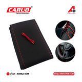 Carub Direksiyon Kılıfı İğneli Delüks Siyah-Kırmızı Dikişli