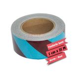 Carub Fosforlu Çapraz Şerit Bant 5 CM X 25 Mt Bordo Mavi BR2406011