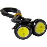 Carub LED Lamba Ayna Altı Kartal Göz 12V 23 mm Buz Mavi 2 Li BR4621024