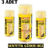 Carub Mikrofiber Sentetik Güderi Cam Bezi Genel Temizlik Bezi 3 Ad - Sarı