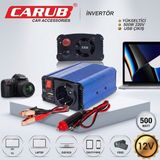Carub Oto Invertör 12V'DEN 220V'A Dönüştürücü 500 Watt - Kamp ve Karavan Tipi + 2 Yıl Garantili - Mavi