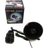 Carub Oto Siren 12v 3 Sesli Elektronik Mikrofon Siyah