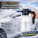 Carub Şarjlı Otomatik 1.5 Litre Yüksek Basınçlı Araç Yıkama Köpük Püskürtücü El Pompası, Otomobil Temizleme Pompası