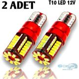 Carub T10 5W Beyaz 54 Ledli Araba Oto Işık Iç Lamba,Park,Plaka Led Ampul Araç Aydınlatma