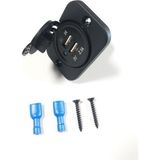 Carub Usb Çakmak Soketi Yüzeye Monte 12V/24V Renkli Özellikli BR1700810