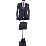 Carutte Crt 239 Ekose Slimfit Takım Elbise/lacivert/46 Beden - 6 Drop - 46 / 6