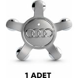 Carvian AUDİ Uyumlu Jant Göbeği Ahtapot Jant Göbeği Audi 5 Kol Jant Göbeği ( 1 ADET GÖNDERİLİR-GRİ)